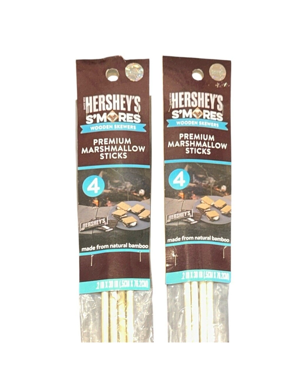 2x Hershey's S'Mores Wooden Skewers 30in Long 4 Each